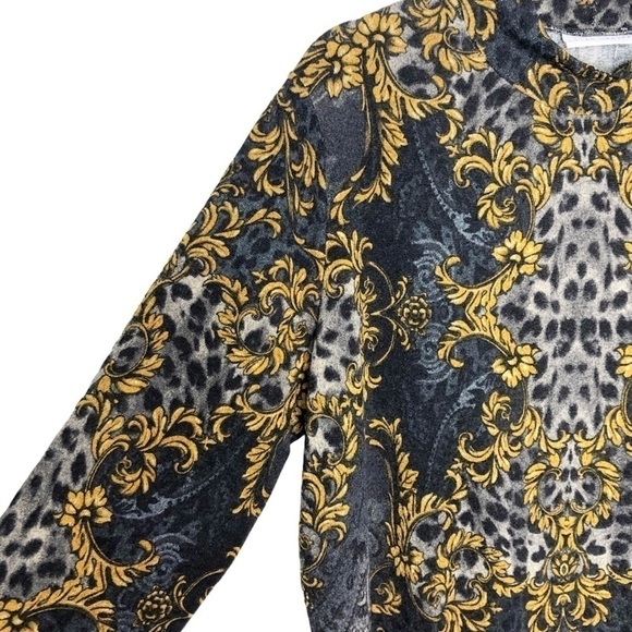 𝅺Susan Graver Damask Printed Sweater Tunic New NWOT - Picture 6 of 11